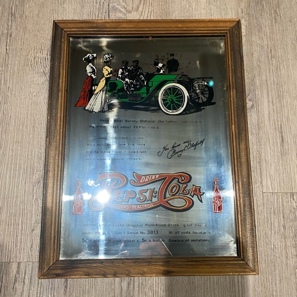 Vintage Pepsi Cola Mirror Sign - Picture 1 of 2